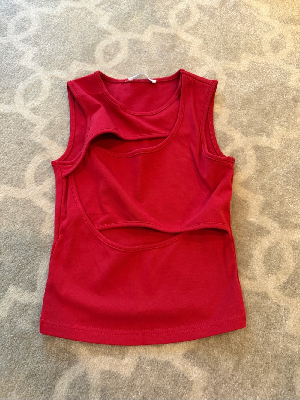 Peppermayo Red Cutout Tank Top